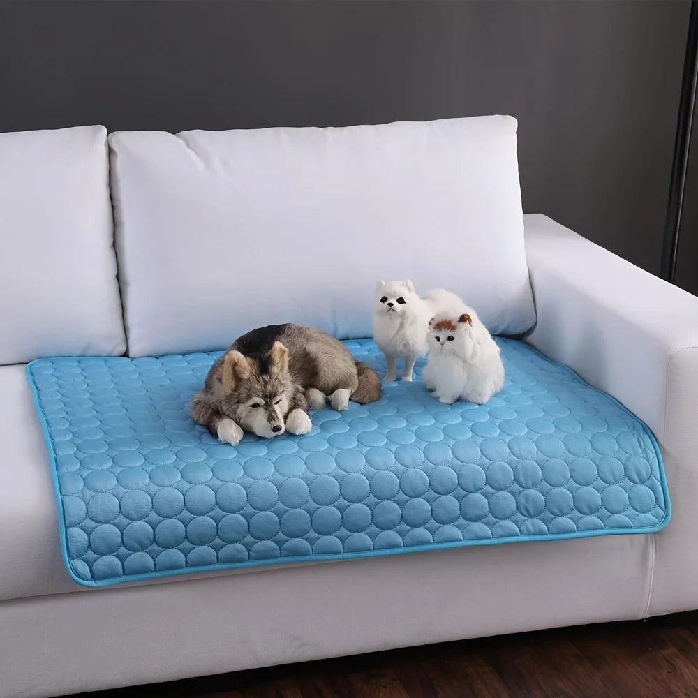 cooling pads for cats and dogs on couch