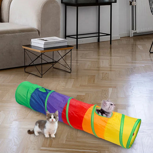 Unleash the Fun: The Collapsible Tunnel for Kittens & Pups! - Wags & Whiskers