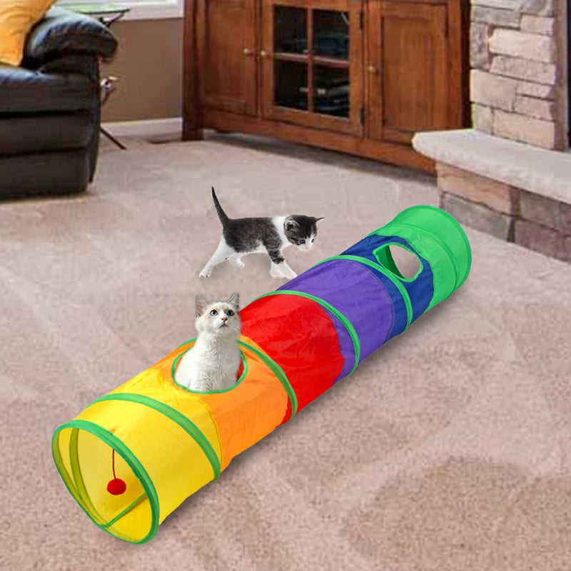 Unleash the Fun: The Collapsible Tunnel for Kittens & Pups! - Wags & Whiskers