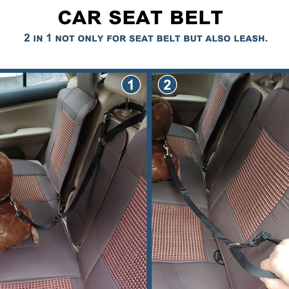 Keep Your Pet Secure & Comfy on the Go: The All-in-One Pet Car Seat Belt (Doesn't Occupy a Whole Seat!) - Wags & Whiskers