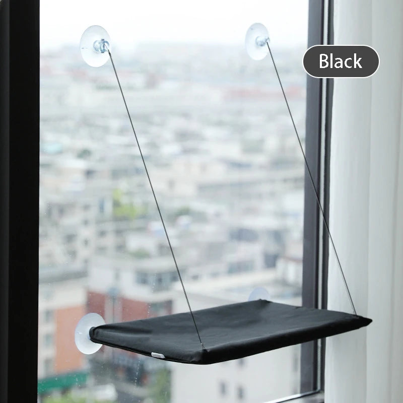 cat window hammock black