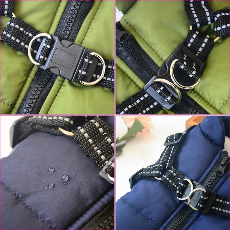 waterproof dog coat jacket up close