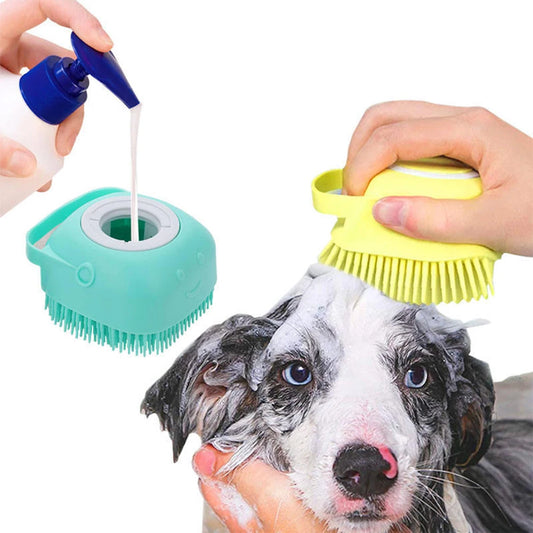 Gentle Massage & Bath Time Fun: The Silicone Pet Bath Brush - Wags & Whiskers