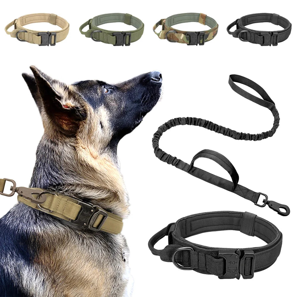 Ultimate Training Control & Comfort: Tactical Dog Collar & Leash Set - Wags & Whiskers