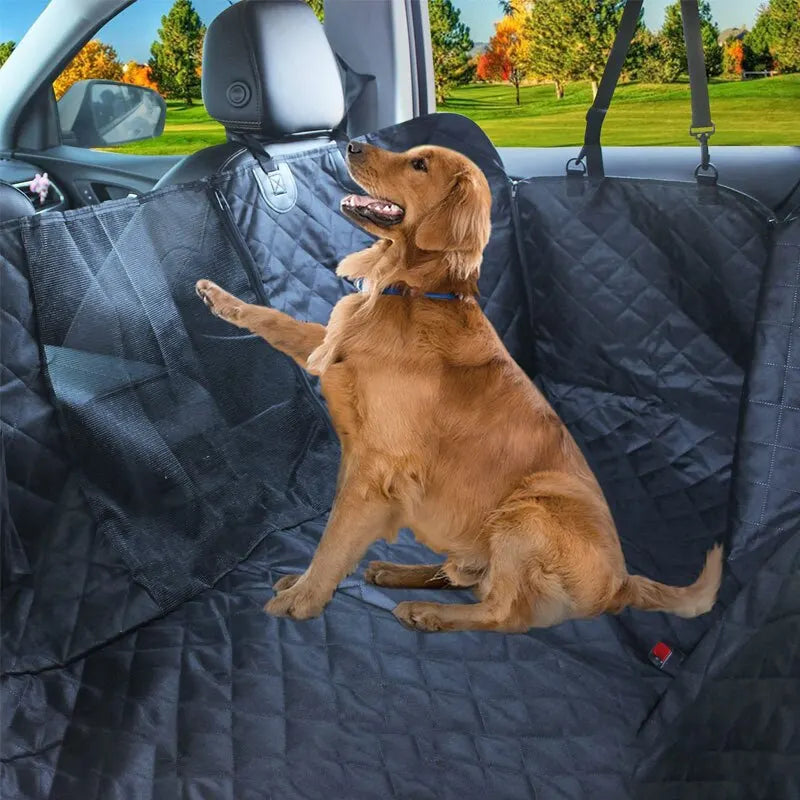 back seat cover for dogs with dog